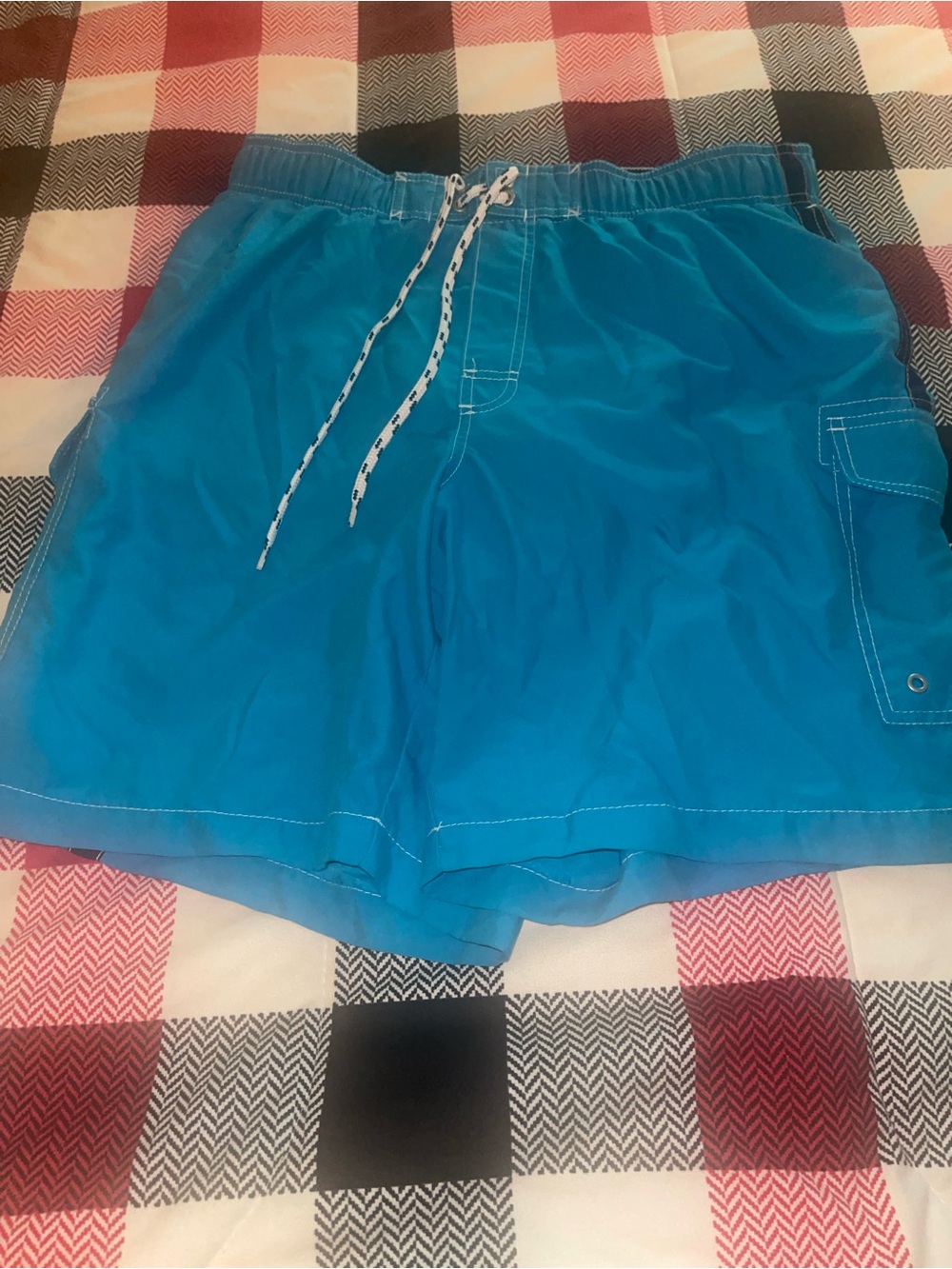Sonoma Bright Turquoise Swim Trunk with Cargo Pocket